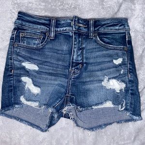 American Eagle Hi-rise Shortie Jean Shorts